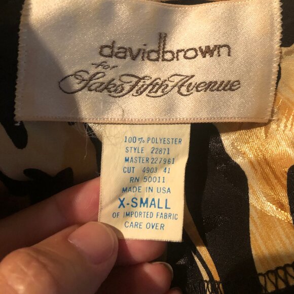 Vintage David Brown for Saks Fifth Avenue Hostess / Patio Maxi Dress Animal Prin - Picture 7 of 8